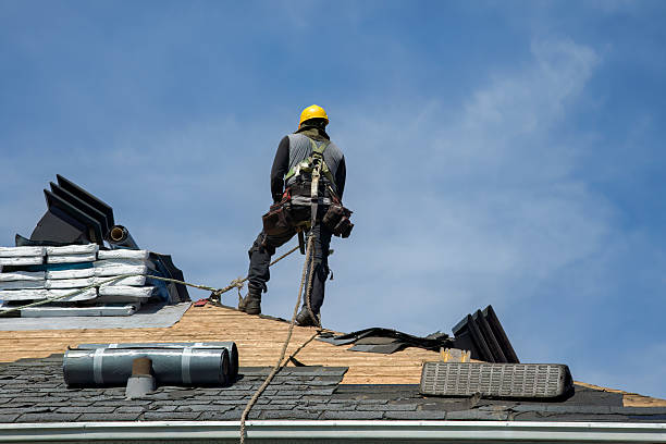 Professional Gutter Installation technician working in Clinton, NJ